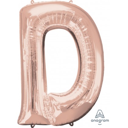 P50 33" (Rose Gold) Letter D SuperShape™